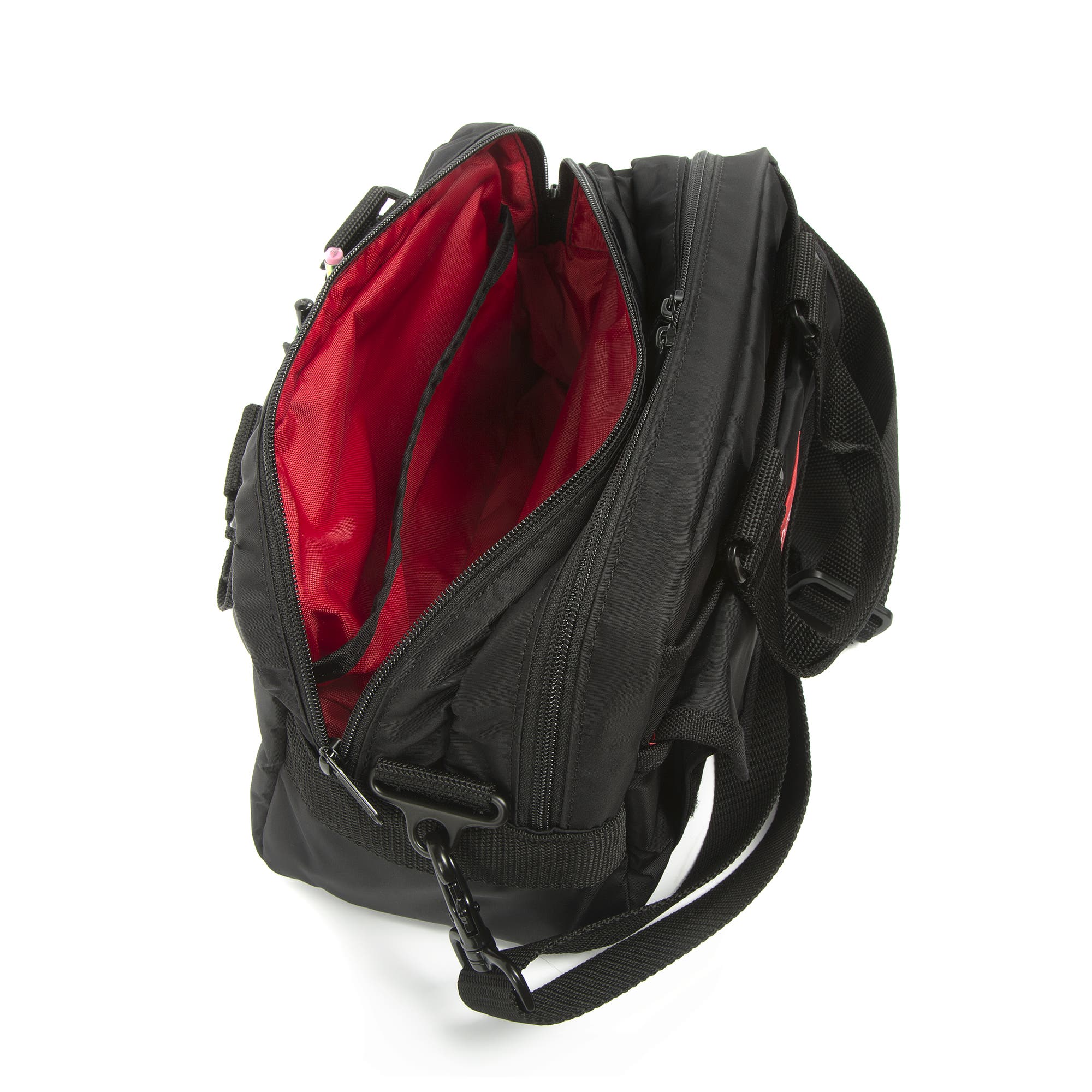 Manhattan Portage Flight Nylon Crossbody Bag, Alternate, color, Black