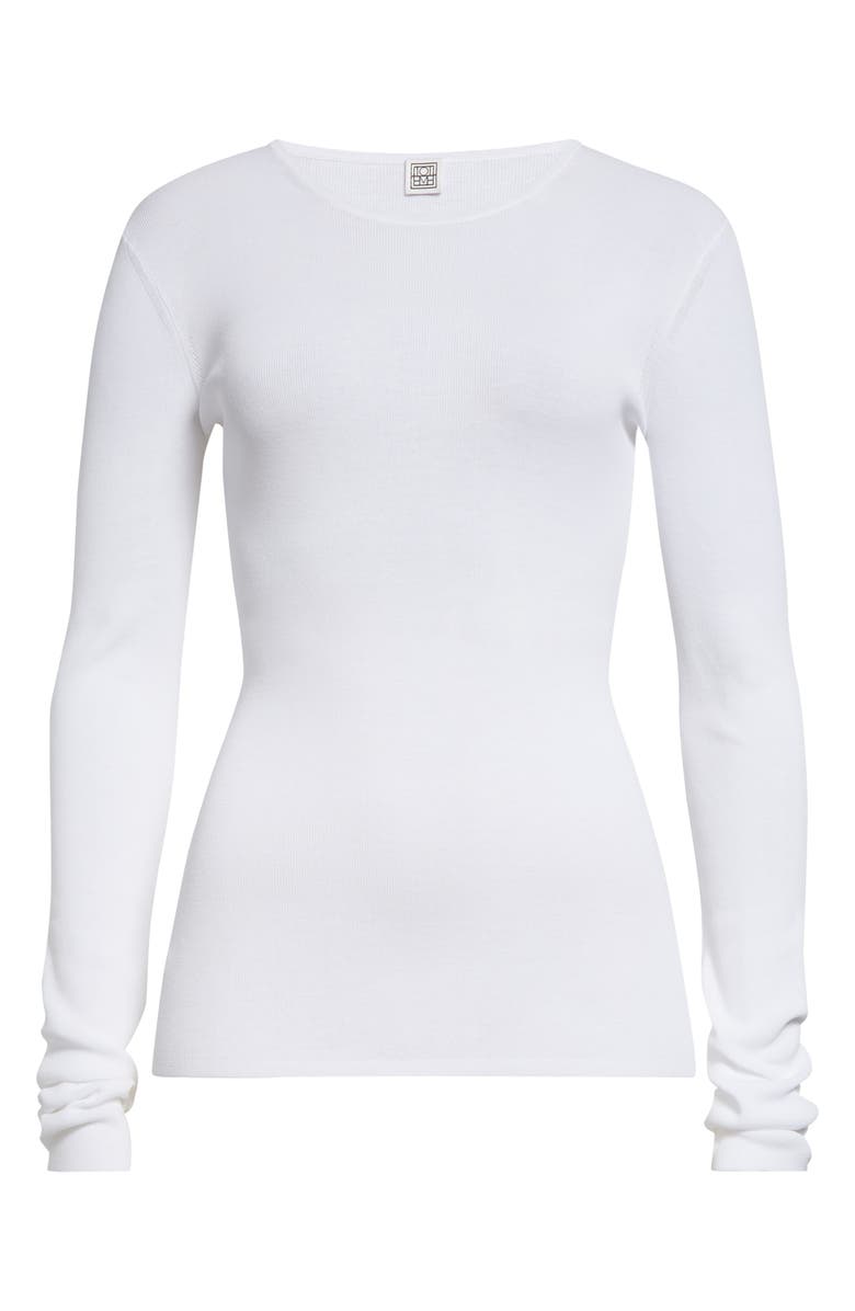 TOTEME Compact Organic Cotton Top, Alternate, color, White