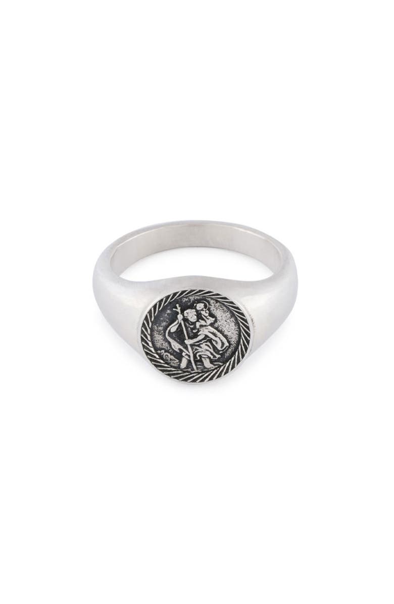 Serge DeNimes St. Christopher Signet Ring, Main, color, 