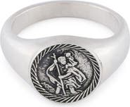 Serge DeNimes St. Christopher Signet Ring