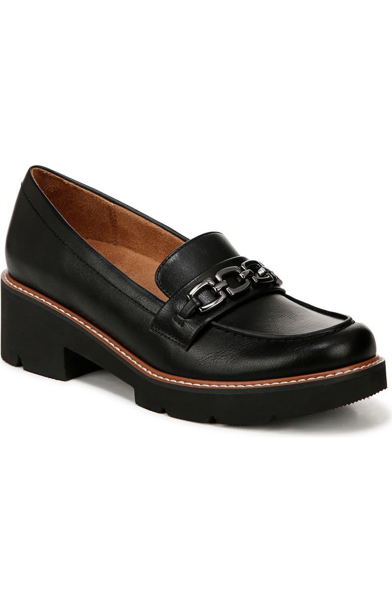 Naturalizer Cabana Slip-On Bit Loafer, Main, color, Black Faux Leather