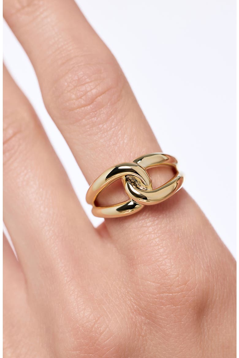 Violet Loop Statement Ring, Alternate, color, GOLD
