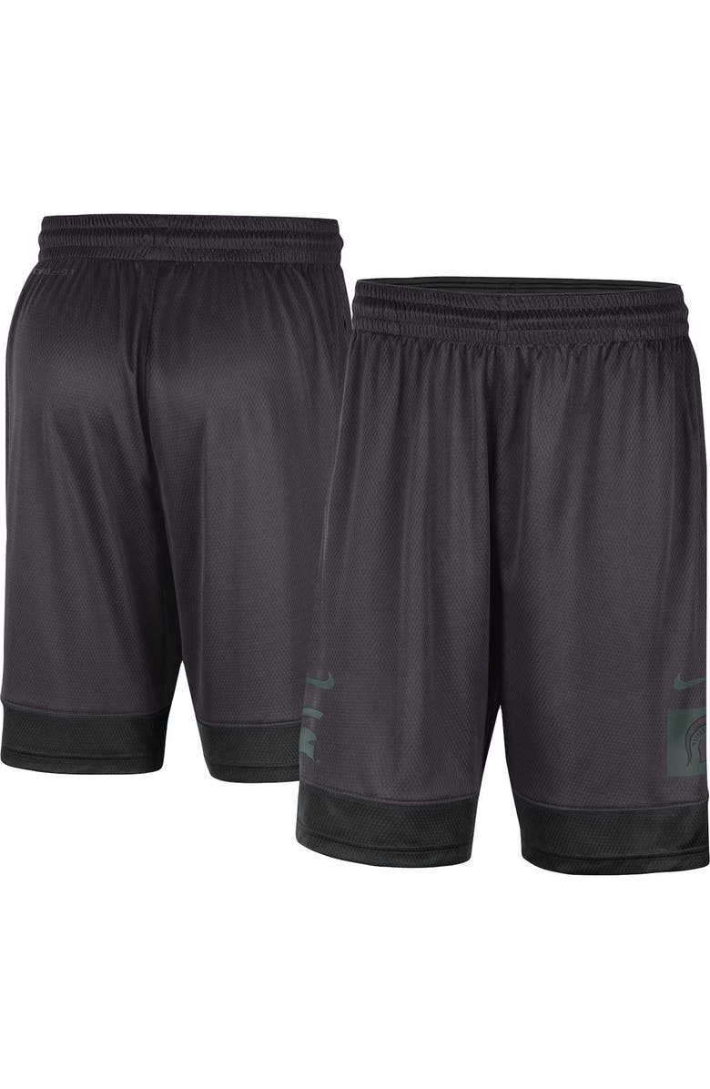 Nike Men's Nike Charcoal Michigan State Spartans Performance Fast Break Shorts, Main, color, Charcoal