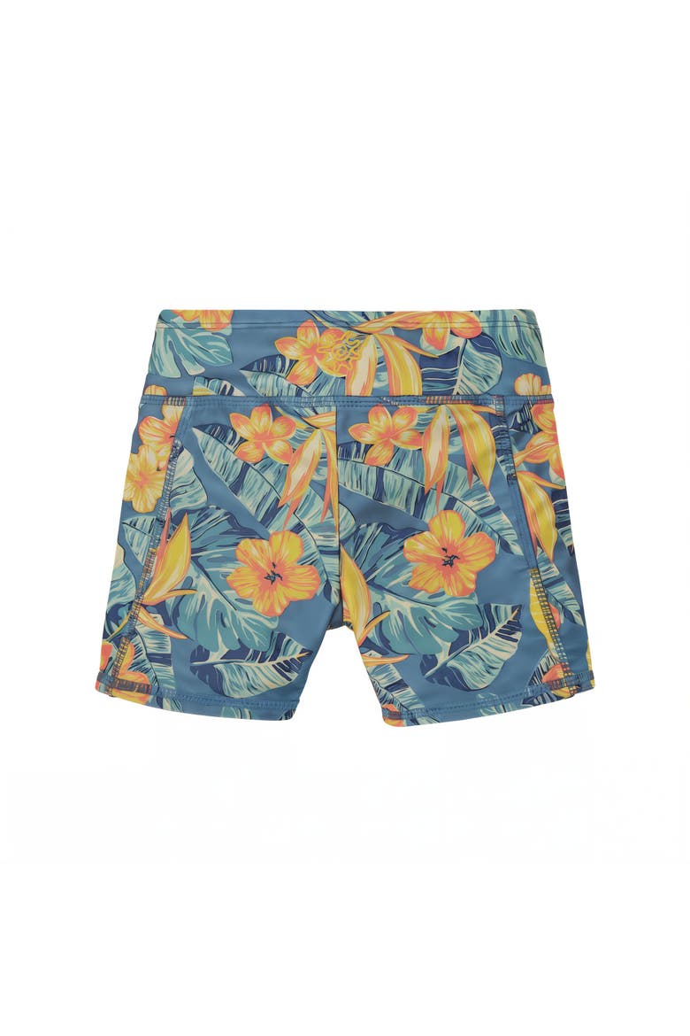 Reversible Active Swim Shorts, Alternate, color, Maui Hibiscus/Baltic