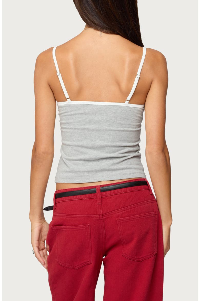Rhoda Contrast Polka Dot Camisole, Alternate, color, GRAY-MELANGE