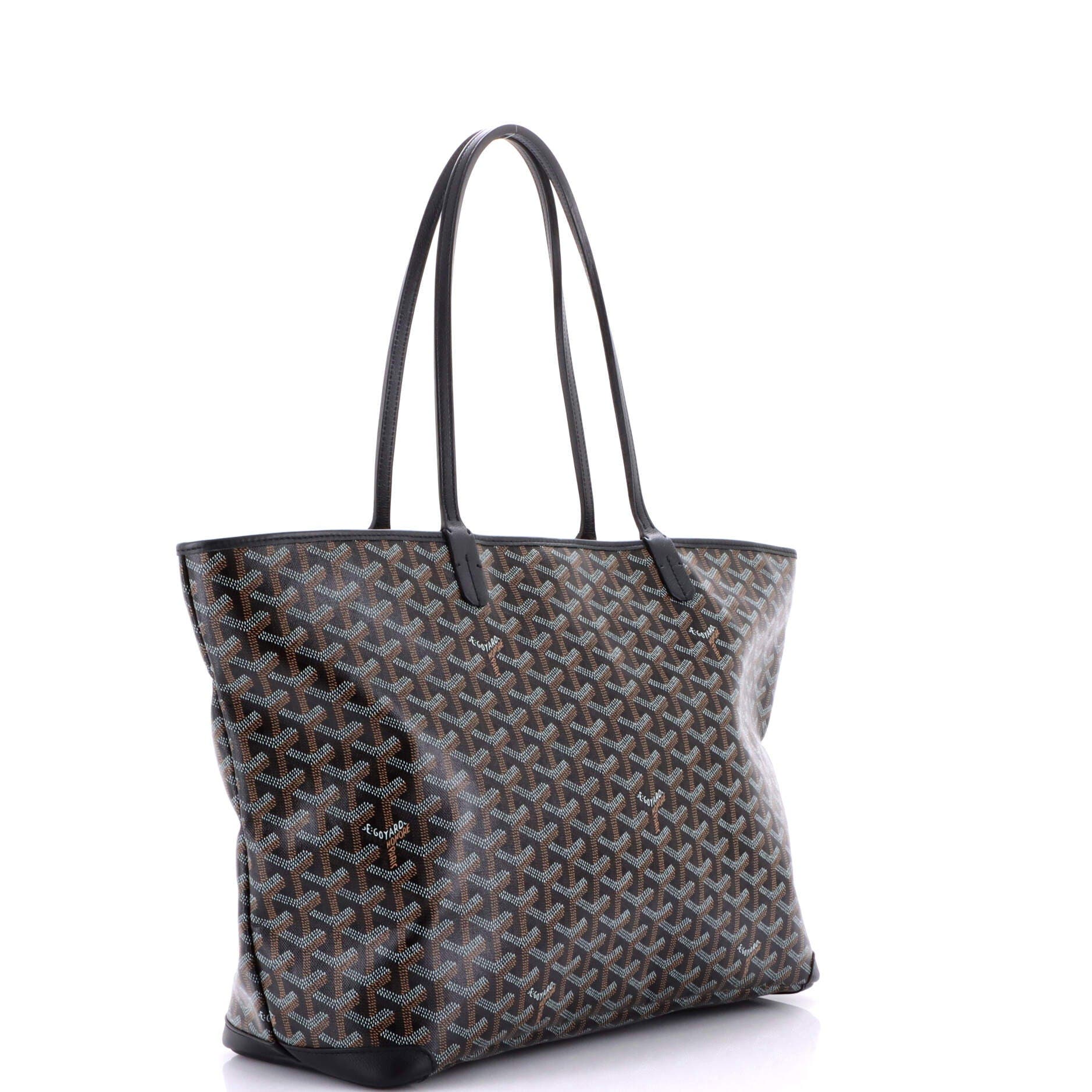 Pre-Owned Goyard Artois Tote Coated Canvas MM, Alternate, color, Black