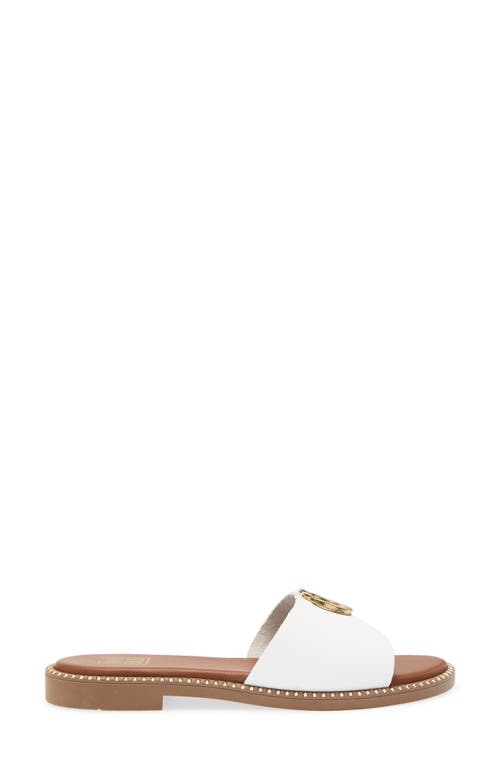 Vivi Blu Acacia Slide Sandal In White