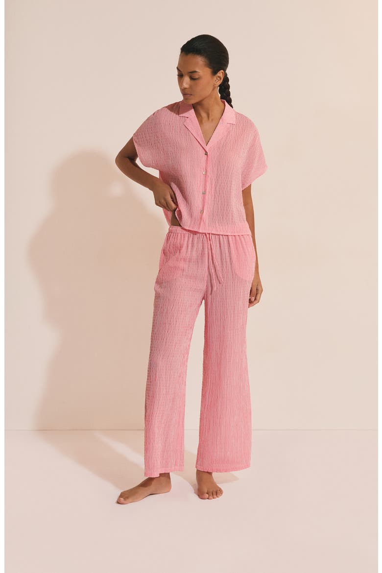 Oselia Wide Leg Pajama Pants, Alternate, color, IMP FOND ROSE