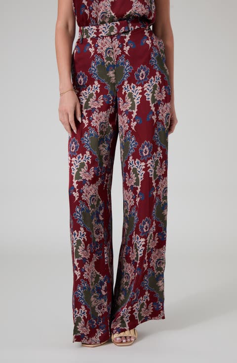 Giselle Straight Leg Satin Trousers