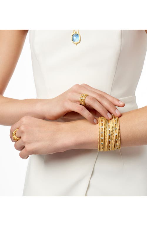 Freida Rothman Ocean Azure Cubic Zirconia Ring In Gold