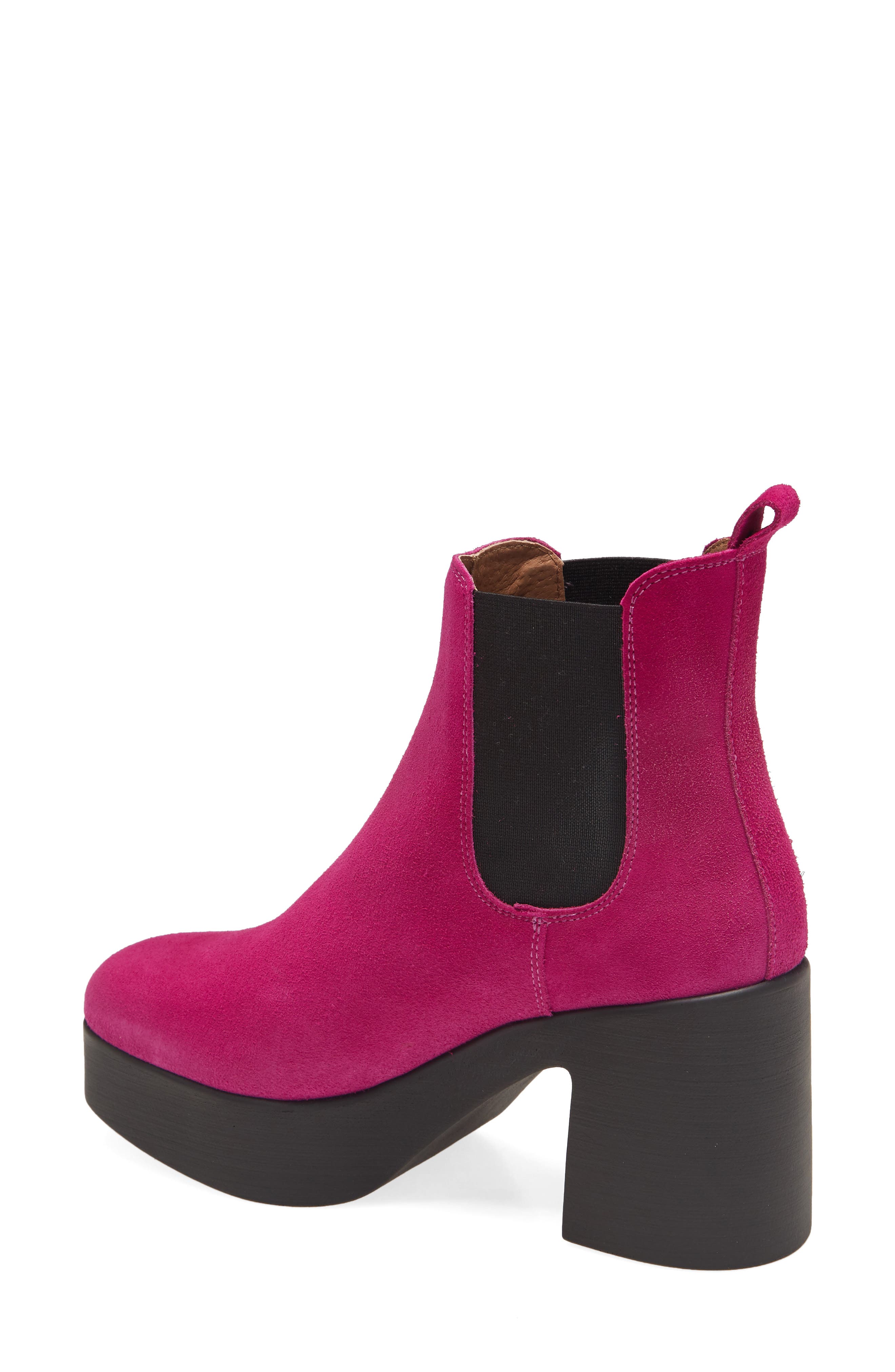 Drue Water Resistant Platform Bootie, Alternate, color, MAGENTA SUEDE