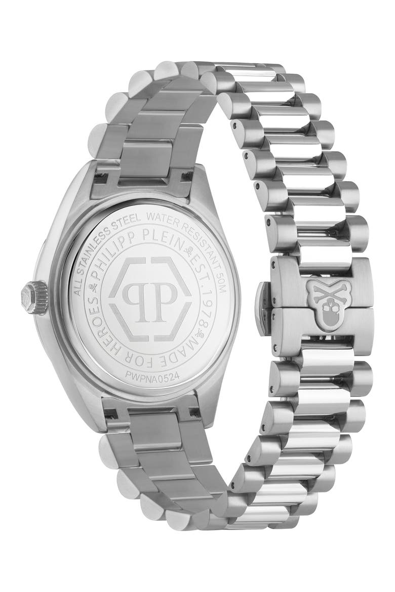 Date Superlative Crystal Bezel Bracelet Watch, 42mm, Alternate, color, STAINLESS STEEL