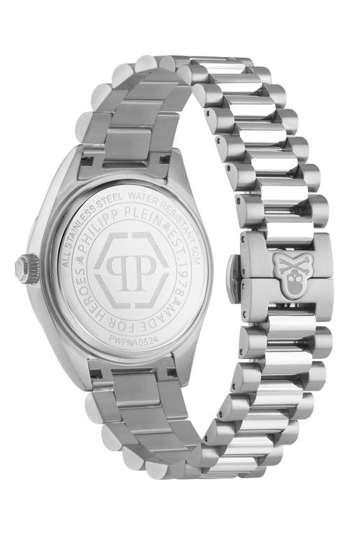 Philipp Plein Date Superlative Crystal Watch In Stainless Steel