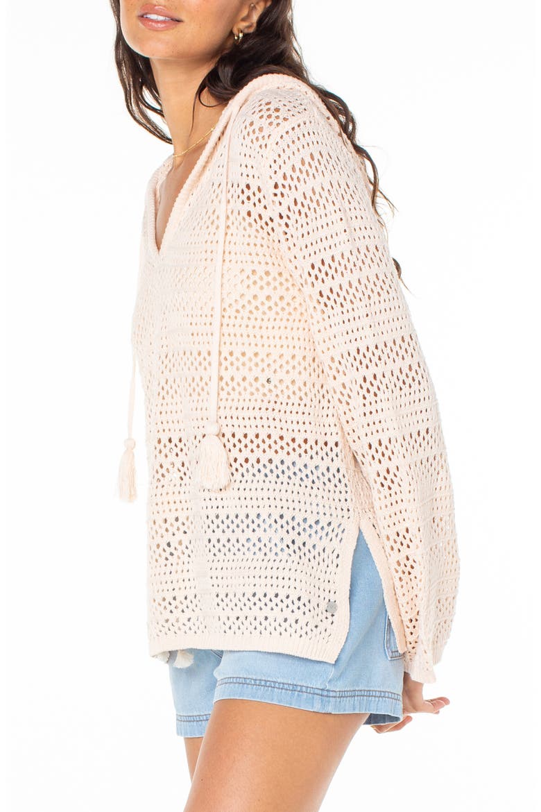 Hippie Love Open Stitch Hoodie, Alternate, color, PINK CHAMPAGNE