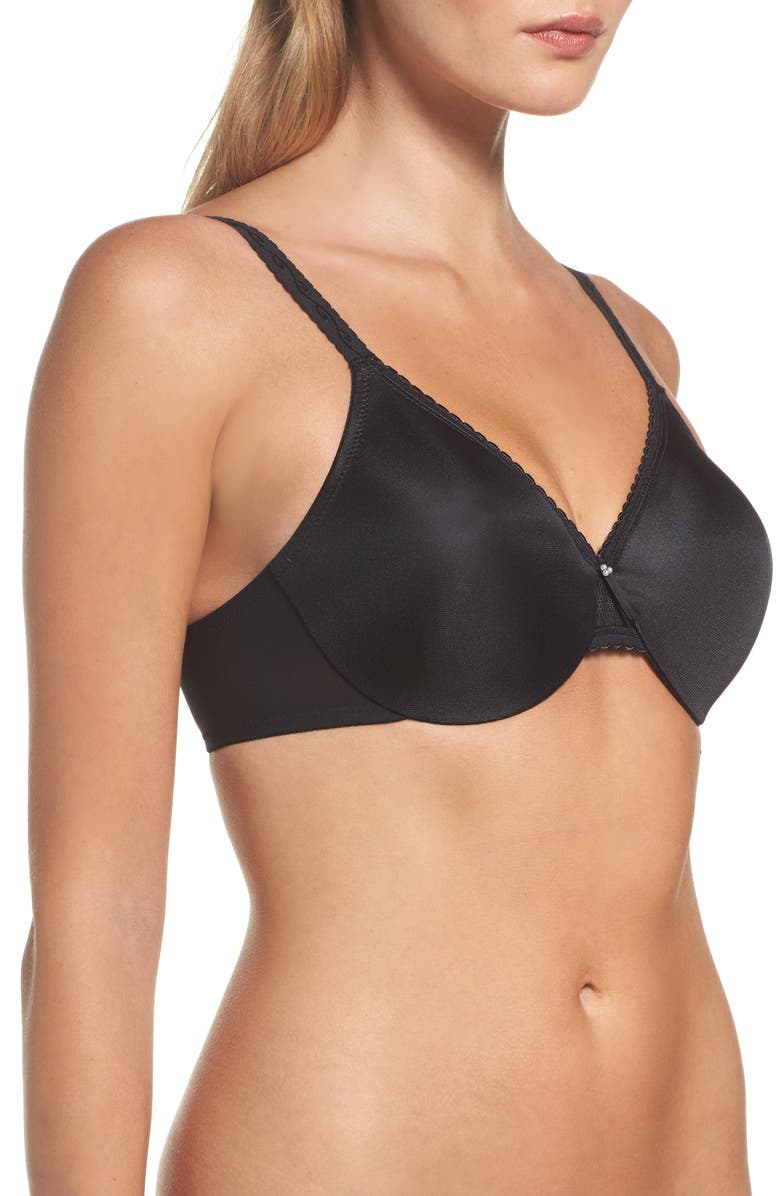 Wacoal Simple Shaping Minimizing Underwire Bra, Alternate, color, Black