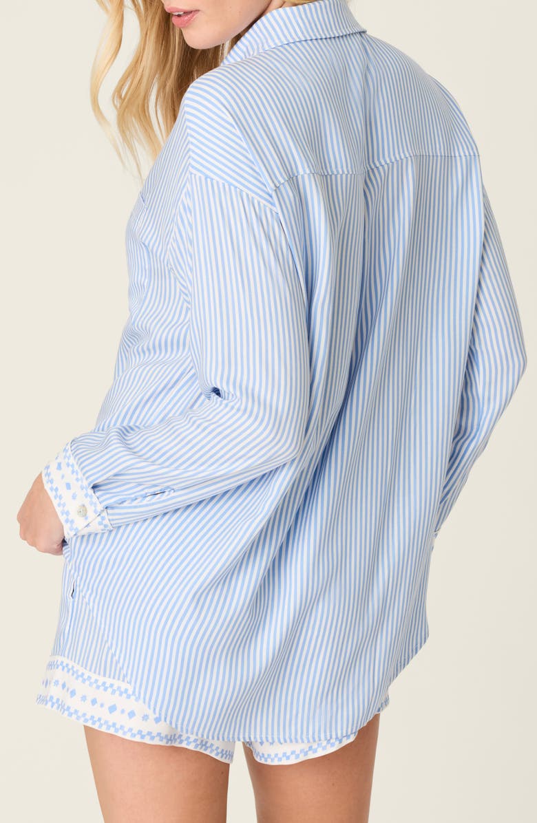 PJ Salvage Frutta Fresca Button-Up Pajama Top, Alternate, color, Cornflower