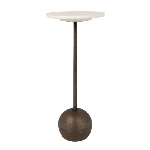 Round Spherical Base Accent Table