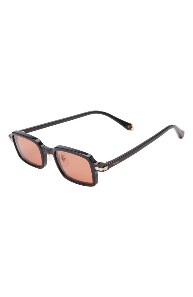 Cartier 49mm Small Rectangular Sunglasses, Alternate, color,
