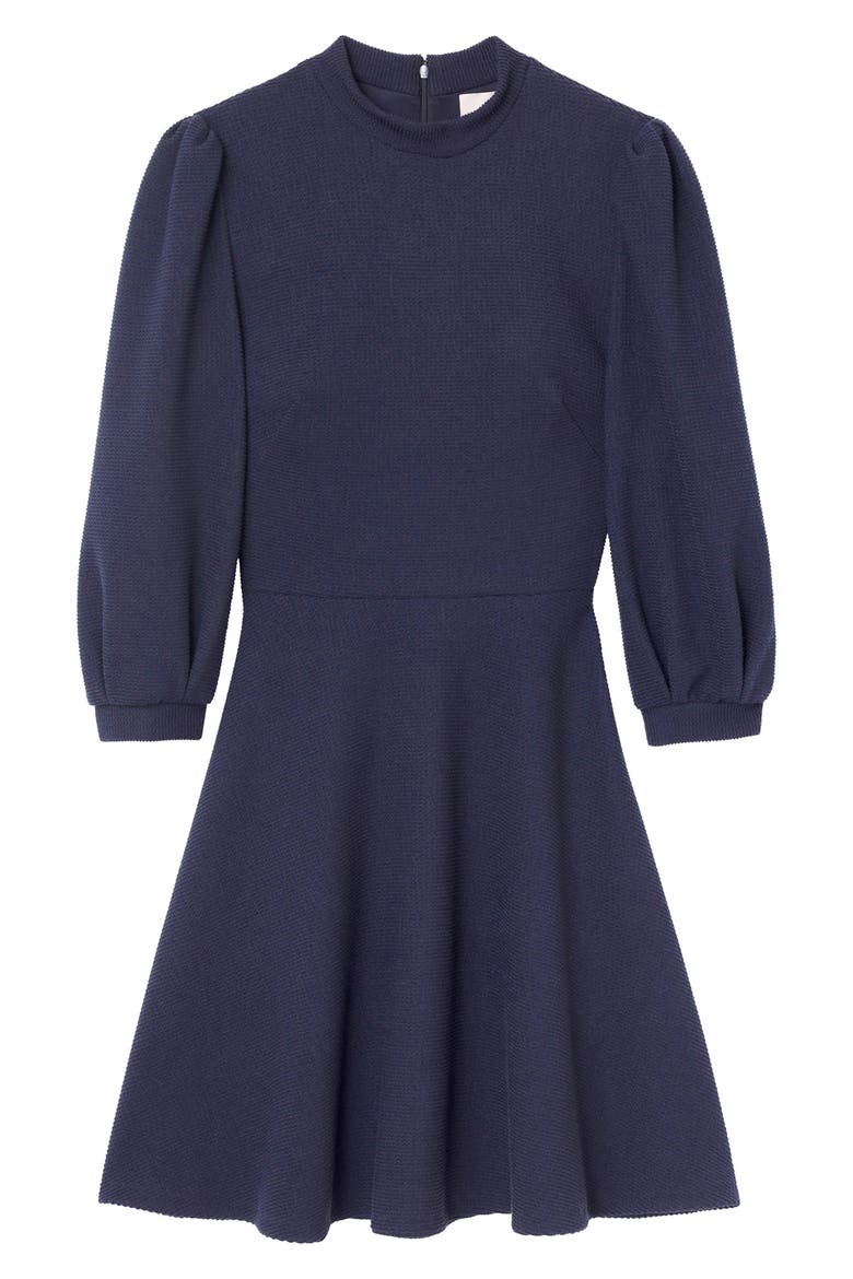 Maggie Texture Knit Fit & Flare Dress (Nordstrom Exclusive), Alternate, color, NAVY