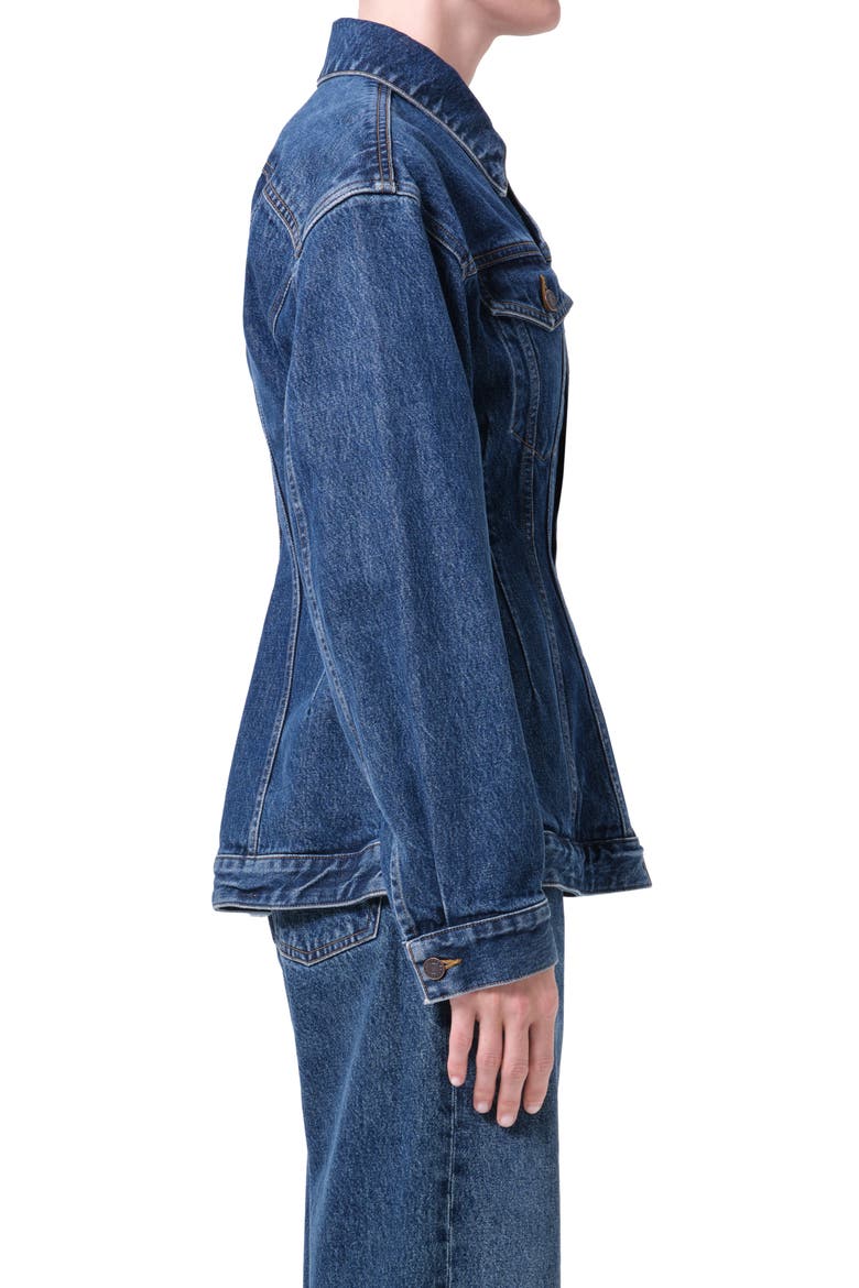 Myra Structured Denim Jacket, Alternate, color, VOLUME DARK INDIGO