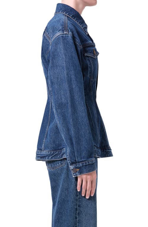 Agolde Myra Structured Denim Jacket In Blue