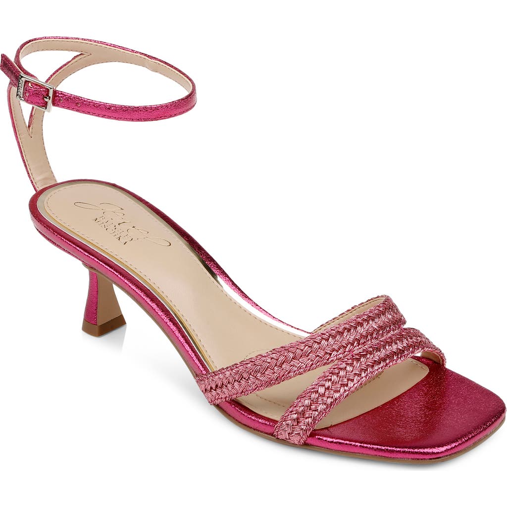 Jewel Badgley Mischka Hayzel Ankle Strap Sandal In Pink