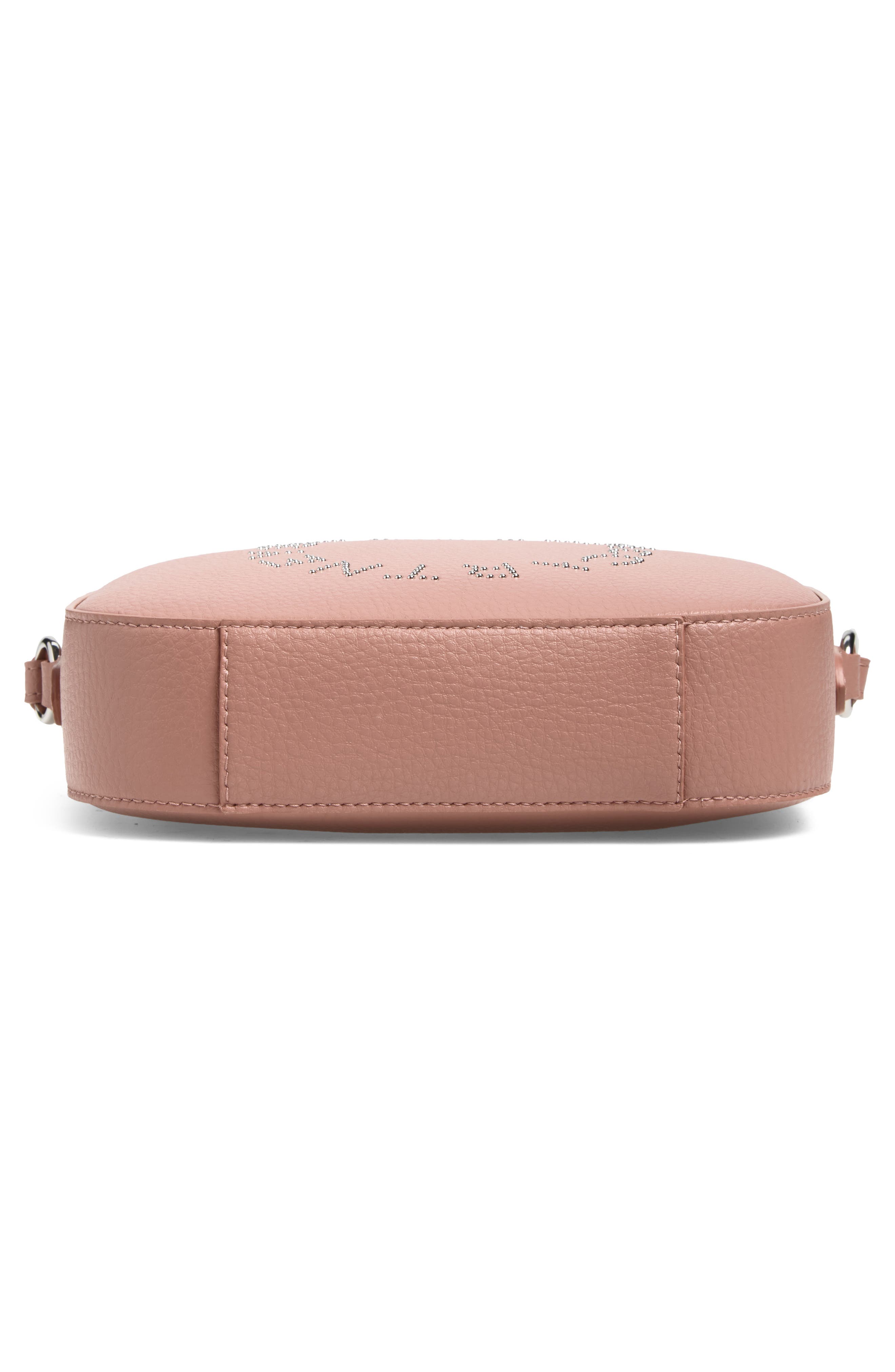 Stella McCartney Small Stud Logo Faux Leather Camera Bag, Alternate, color, Tawny Rose