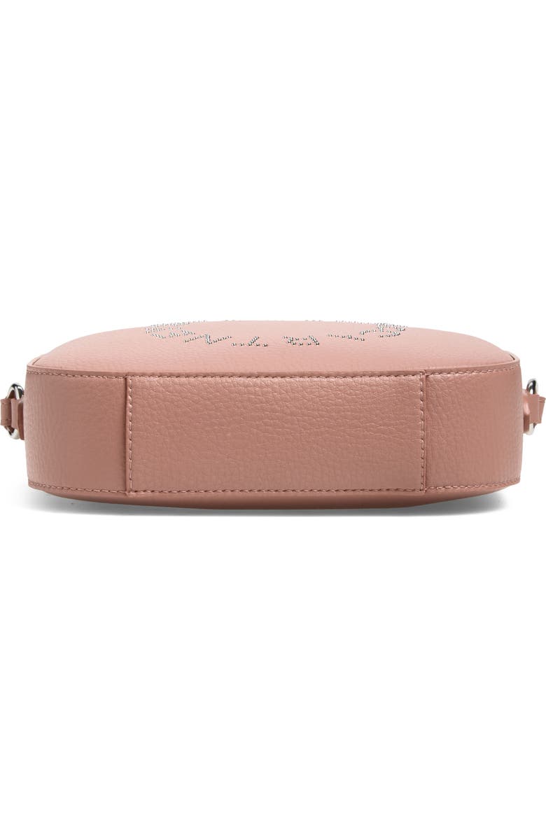 Stella McCartney Small Stud Logo Faux Leather Camera Bag, Alternate, color, Tawny Rose