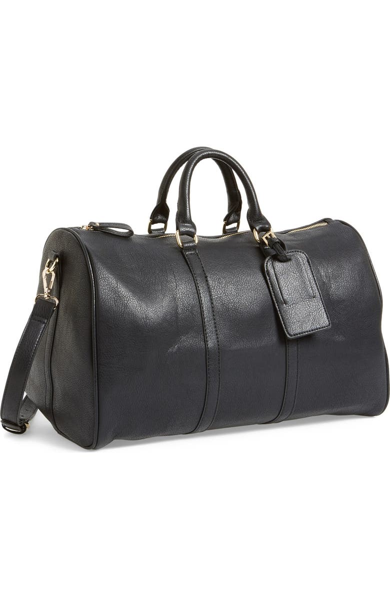 Sole Society Cassidy Faux Leather Duffle Bag, Main, color,