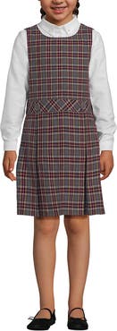 Lands' End Girls Uniform Plaid Jumper
