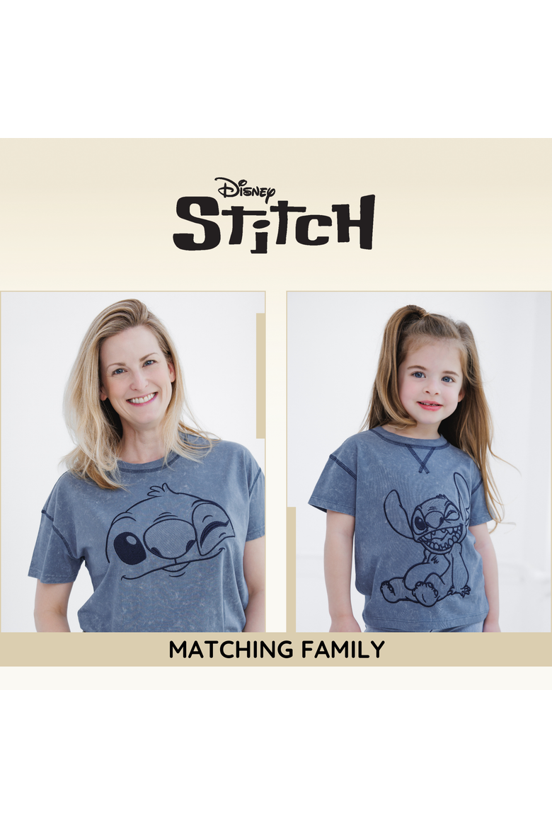Lilo & Stitch Short Sleeve T-Shirt, Alternate, color, Washed Blue Stitch