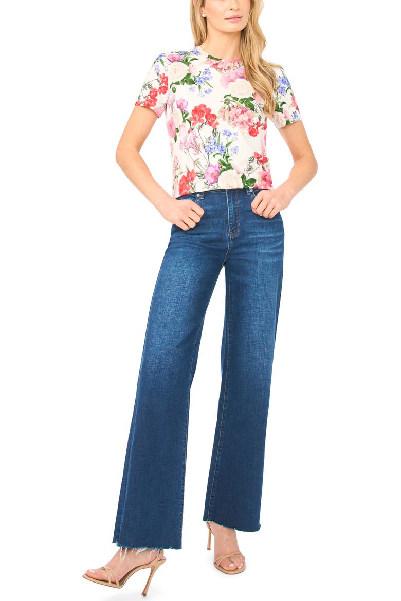 Willow Floral Knit T-Shirt, Alternate, color, ULTRA WHITE