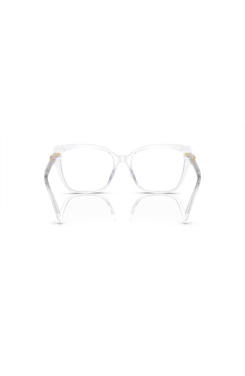 Michael Kors 53mm Square Optical Glasses In Transparent