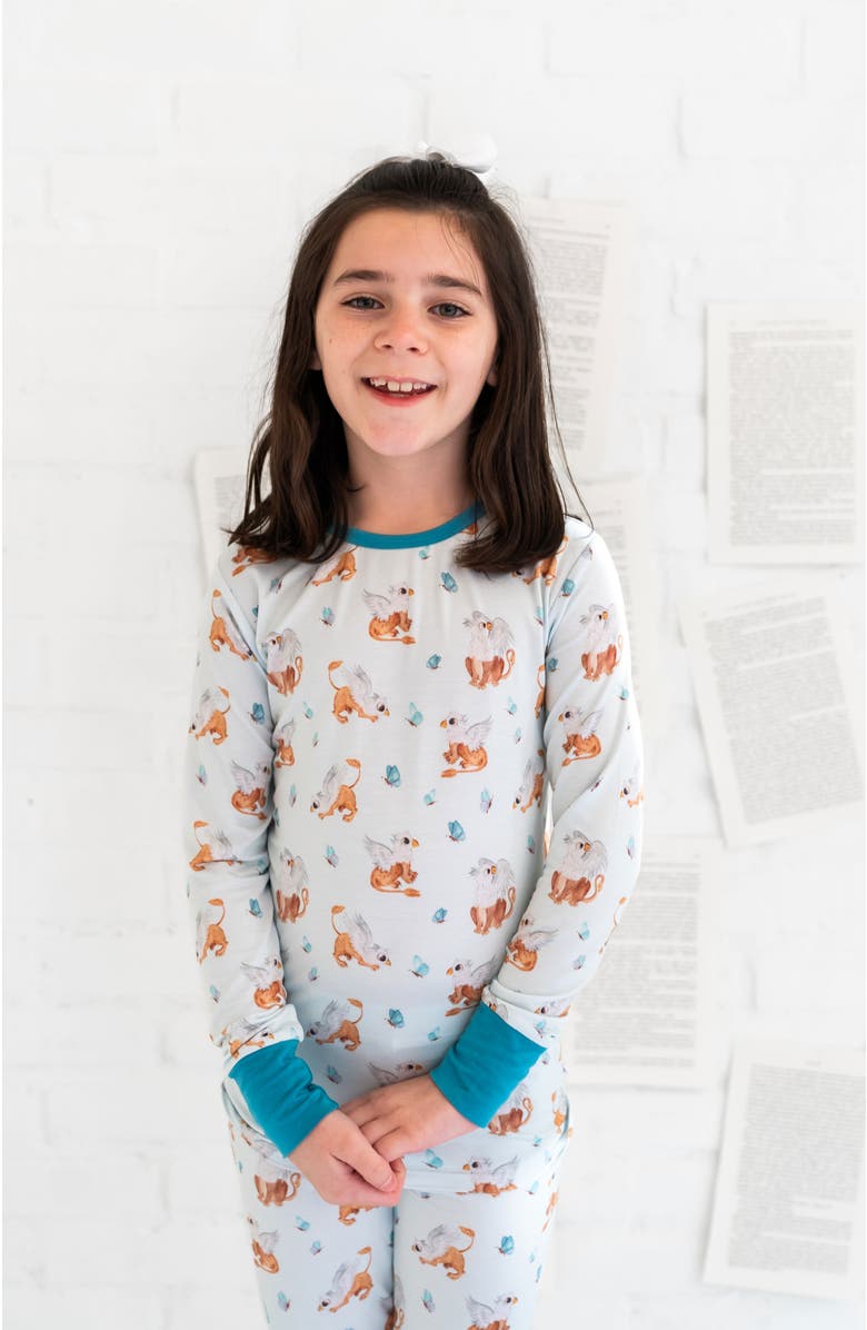 Laree + Co Griffin Butterflies 2-Piece Long Sleeve Set, Alternate, color, Blue