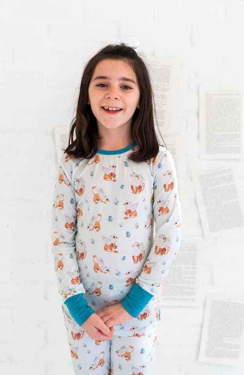 Laree + Co Griffin Butterflies 2-piece Long Sleeve Set In Blue