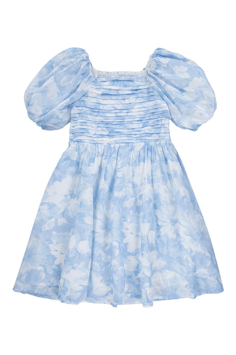 Kids' Cotton Puff Sleeve Cotton Voile Sundress, Main, color, BBKWINDSUR