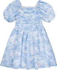 abercrombie kids Kids' Cotton Puff Sleeve Cotton Voile Sundress