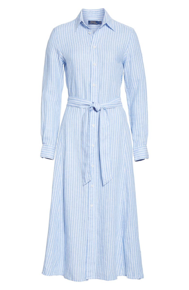 Polo Ralph Lauren Ashton Long Sleeve Linen Shirtdress, Alternate, color,