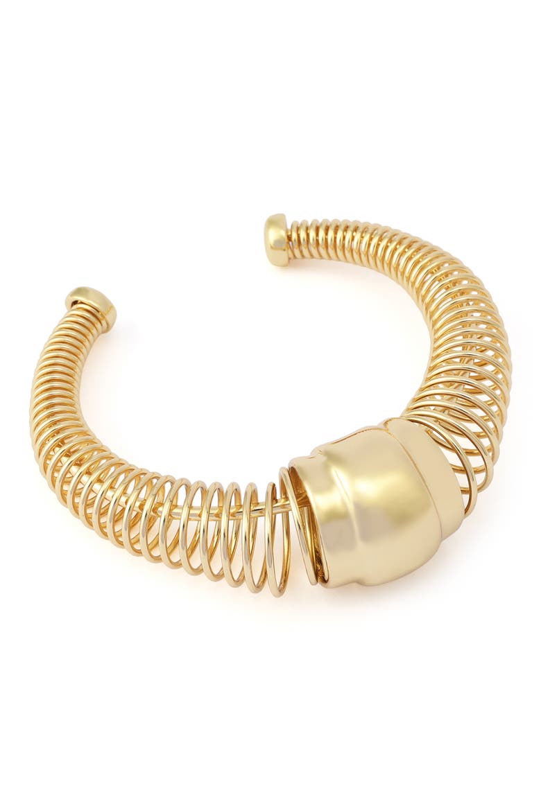 Coiled Cuff Bracelet, Main, color, GOLD