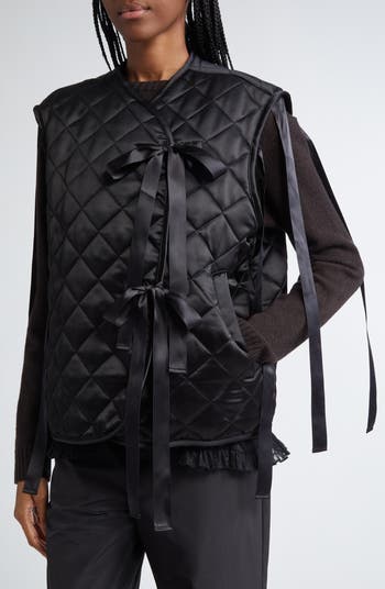 【関税込み】Sandy Liang ブラック Subi ジャケット Sandy Liang Subi Quilted Bow Jacket | Nordstrom