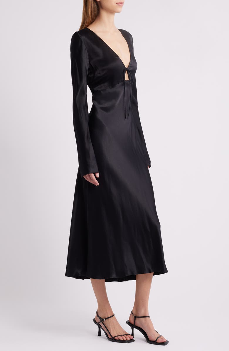 Rails Amanda V-Neck Long Sleeve Dress, Alternate, color, Black