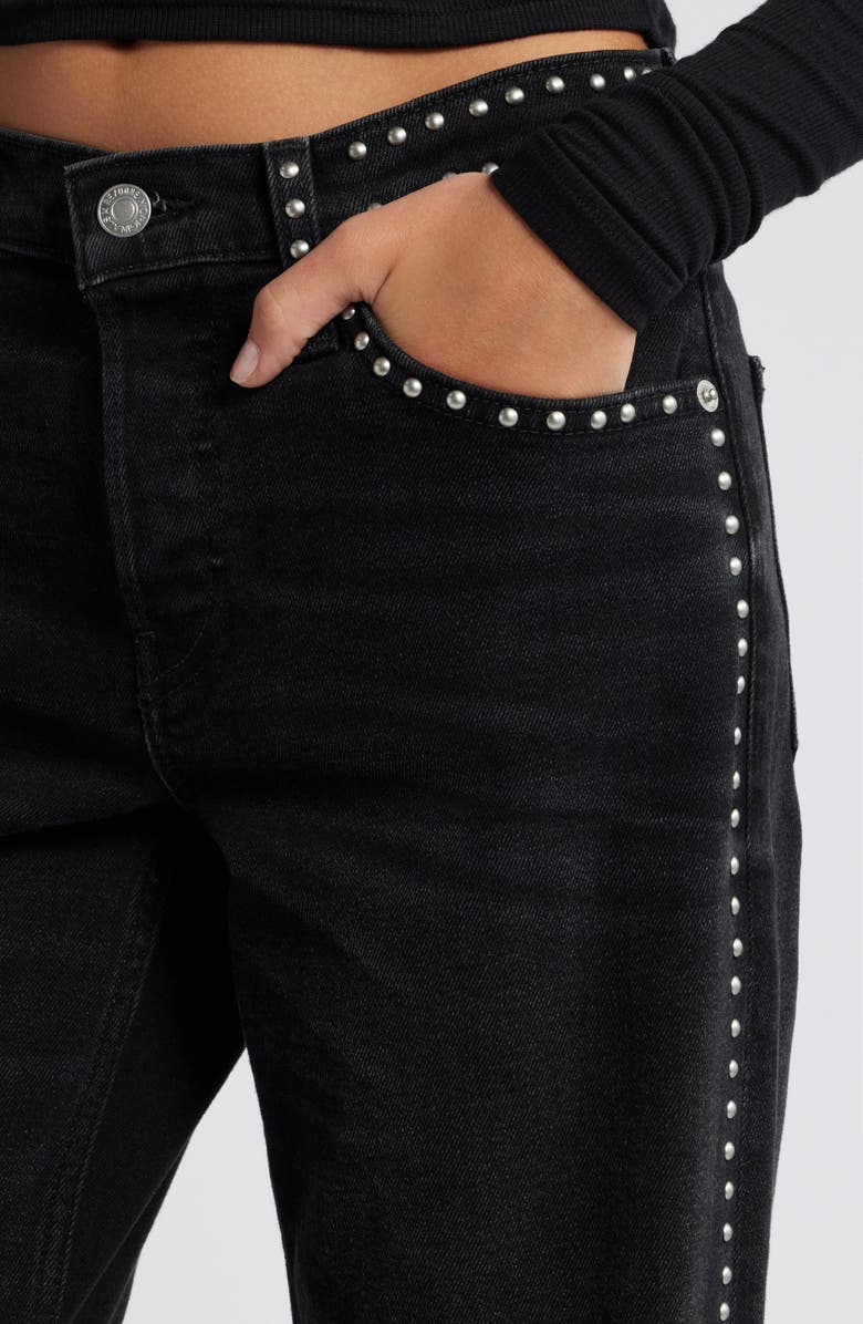 Re/Done Studded Wide Leg Jeans, Alternate, color,
