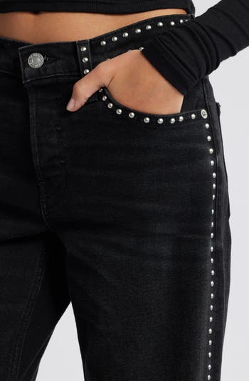 Re/Done Studded Wide Leg Jeans | Nordstrom