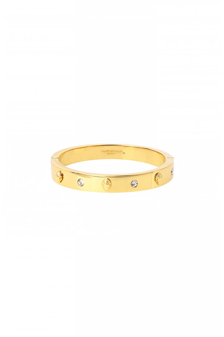 Crystal Hinge Bangle, Alternate, color, SHINY GOLD
