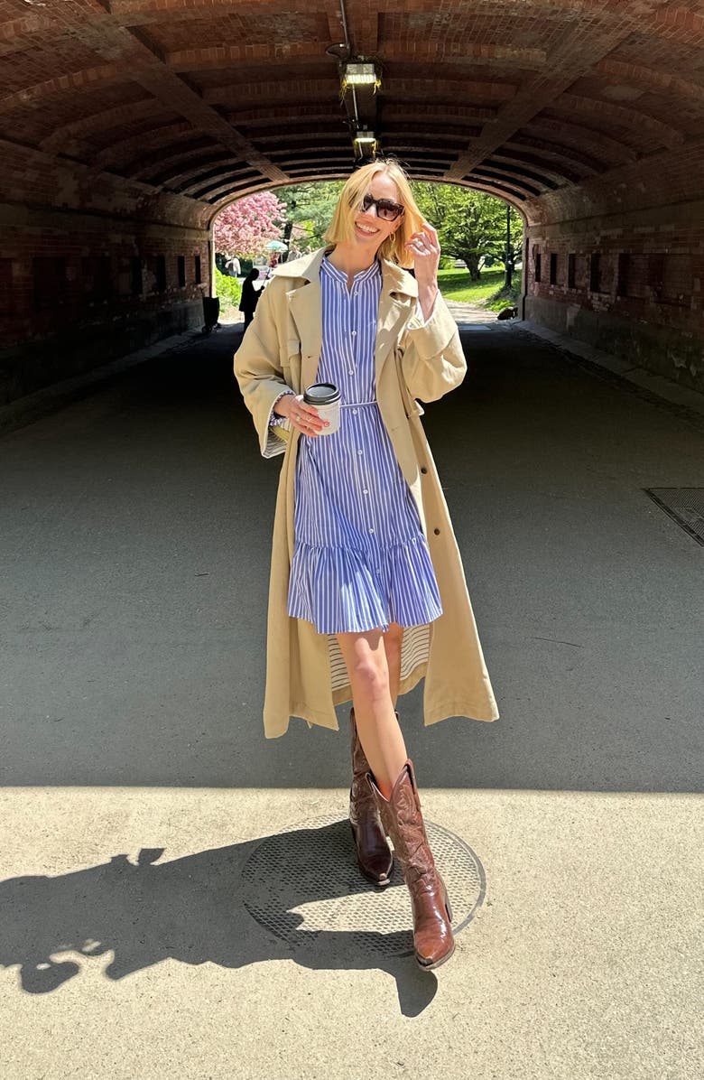 Nicole Miller Poplin Long Sleeve Shirtdress, Alternate, color,