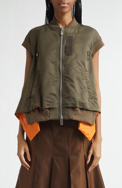 Nylon Twill Zip Vest