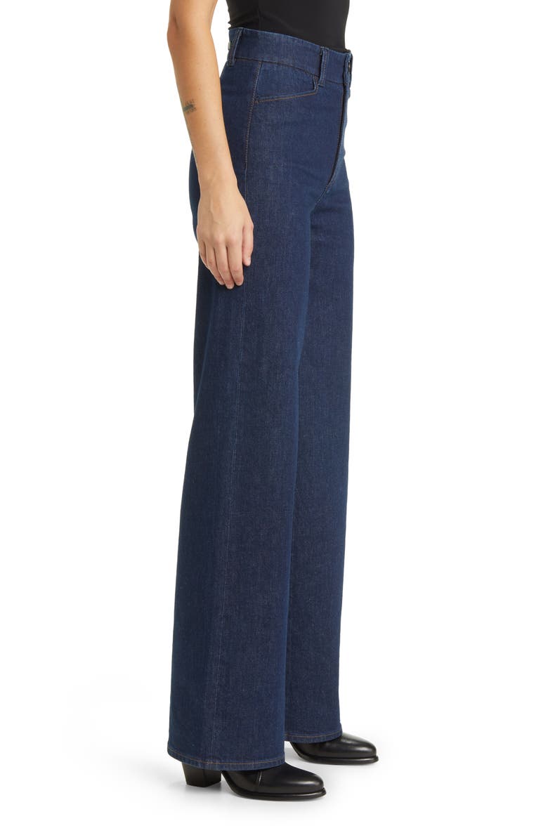 PAIGE Sasha Notch Back High Waist Wide Leg Trouser Jeans, Alternate, color,