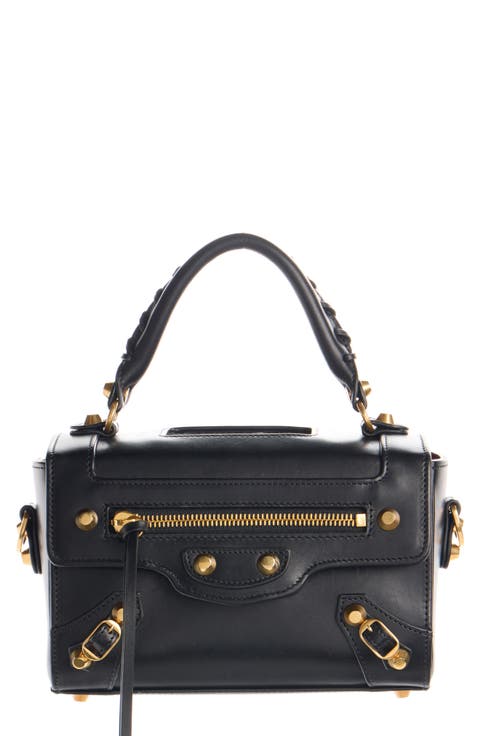 Le City Sleek Box Leather Satchel