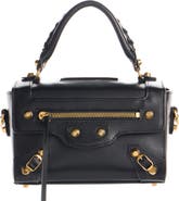 Balenciaga Le City Sleek Box Leather Satchel