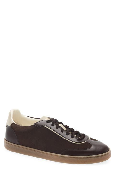 Mixed T-Toe Leather Sneaker